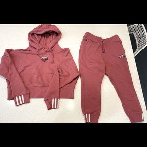 Adidas matching sweatpants/joggers & hoodie
